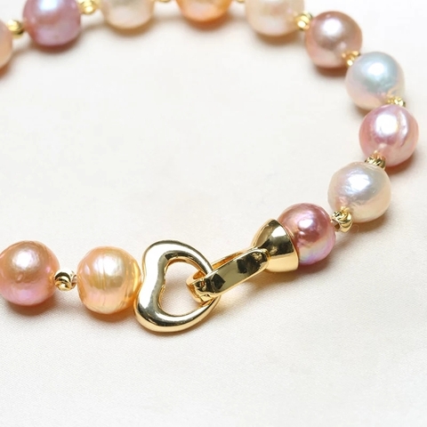 Bộ trang sức ngọc trai Baroque thiên nhiên Cao cấp - Chuỗi đơn kết nối - ADD PEARL(10-12ly) - CTJ0208 + Kèm hộp đựng sang trọng