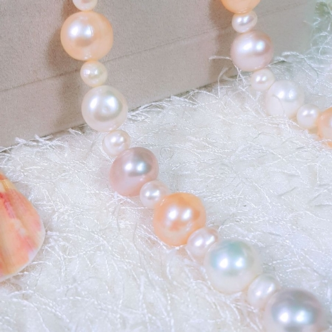 Vòng cổ Ngọc trai nước ngọt thiên nhiên Cao cấp - ChuỗI đơn tròn - Quyền quý cao sang - ATHENA PEARL (9-10ly) - CTJ0512