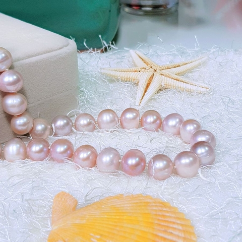 Vòng cổ Ngọc trai nước ngọt thiên nhiên Cao cấp - ChuỗI đơn phú quý - GINA PEARL (12ly) - CTJ0712