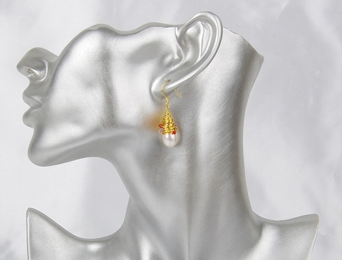 Bông khuyên tai ngọc trai Cao cấp 8 Mẫu thủ công HandmadePearl(3-9ly) - CTJ2009