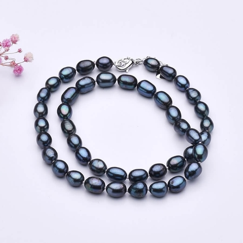 Vòng cổ ngọc trai thiên nhiên Chuỗi đơn hình xoài HirePearl(7-8ly) - CTJ2509