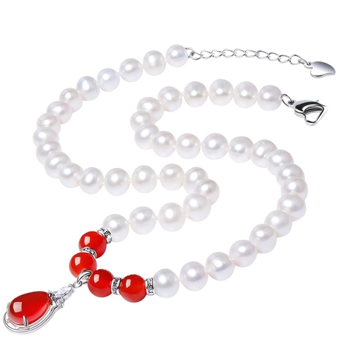 Vòng cổ ngọc trai tự nhiên Cao cấp - Quà tặng Bà và Mẹ - GIFT PEARL (8-10ly) - CTJ3012