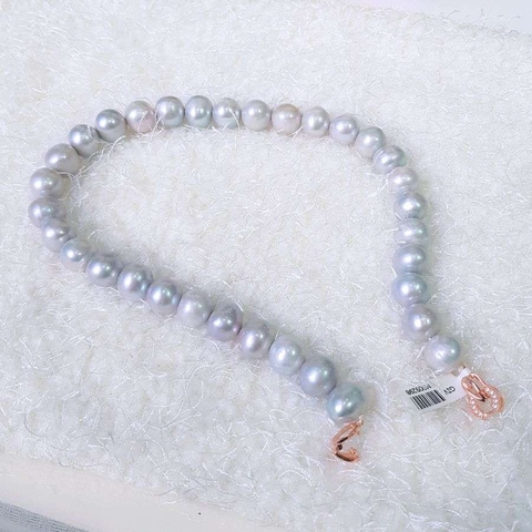 Vòng cổ Ngọc trai nước ngọt Thiên nhiên Cao cấp - ChuỗI đơn sang trọng - SMOG PEARL (12-13y) - CTJ3211