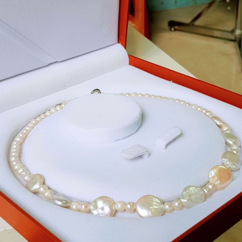 Vòng cổ Ngọc trai Tự nhiên Cao cấp - Chuỗi đơn Trường Cửu - BALI PEARL (5-13ly) - CTJ3811