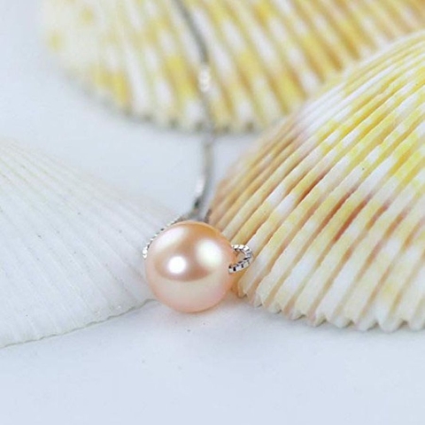 Dây chuyền ngọc trai nước ngọt Thiên nhiên Cao cấp - Mặt tròn đơn - SINGLE PEARL (9-11ly) - CTJ4210
