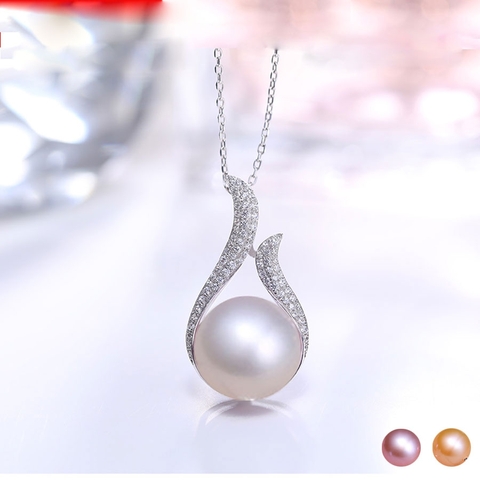 Dây chuyền mặt ngọc trai Cao cấp - FLAME PEARL (12ly) - CTJ4908