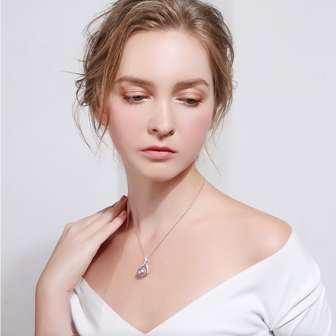 Dây chuyền mặt ngọc trai Cao cấp - FLAME PEARL (12ly) - CTJ4908