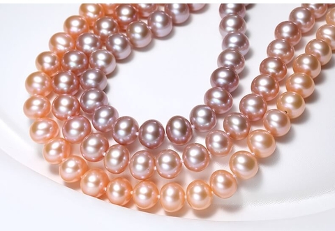 Vòng cổ Ngọc trai Thiên nhiên Cao cấp - Chuỗi đơn tròn Kiểu truyền thống - TRADITION PEARL (9-10ly) - CTJ5208