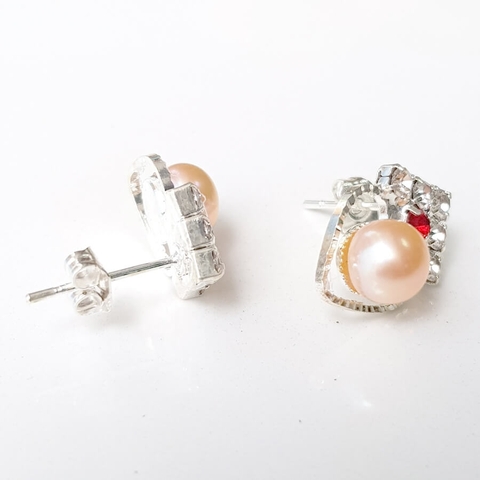 Bông khuyên tai ngọc trai Kiểu nụ trái tim Miss Pearl(6ly) - CTJ6606