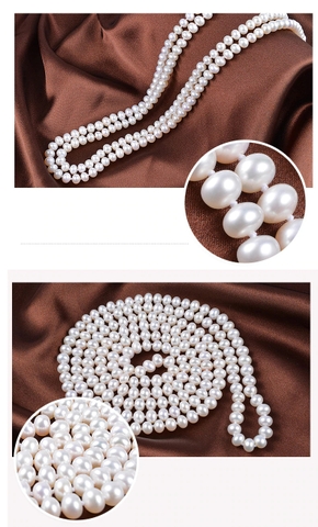 Chuỗi vòng cổ ngọc trai thiên nhiên Cao cấp Dáng dài 21 kiểu Diversity Pearl(8-9ly) - CTJ7708
