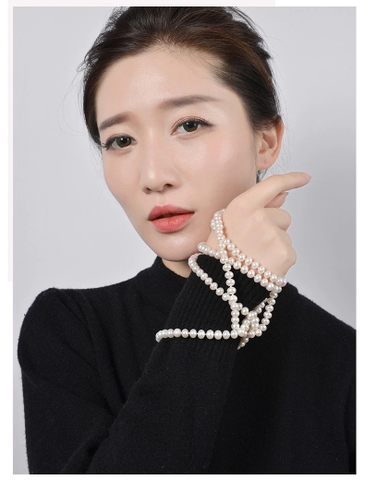 Chuỗi vòng cổ ngọc trai thiên nhiên Cao cấp Dáng dài 21 kiểu Diversity Pearl(8-9ly) - CTJ7708