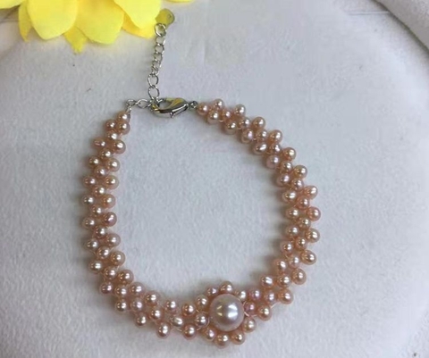 Vòng tay ngọc trai thiên nhiên Cao cấp Chuỗi Têt tròn Sun Pearl(3-10ly) - CTJ8008