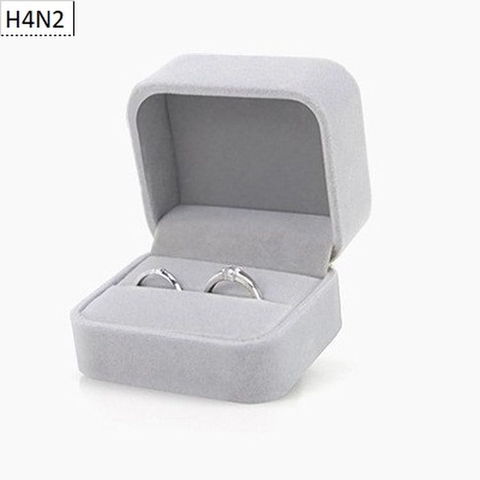 Hộp đưng trang sức - Kiểu nắp gập bọc nhung cao cấp - H4N