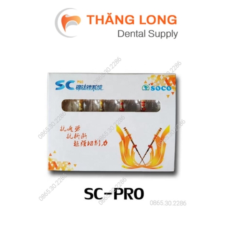 Trâm ( File) máy nội nha Soco Sc-Pro kháng gãy, vỉ 6 cây - Hàng chính hãng