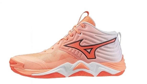 GIÀY MIZUNO WAVE MOMENTUM ELITE MID - CAM TRẮNG