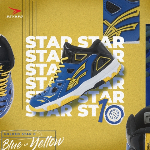 Giày Bóng Chuyền Beyono Golden Star C - Blue Yellow 2022