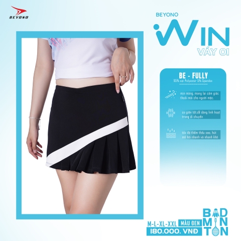VÁY CẦU LÔNG NỮ BEYONO WIN CL01 - ĐEN