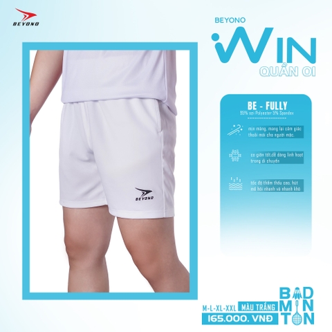 QUẦN CẦU LÔNG NAM BEYONO WIN CL01 - TRẮNG