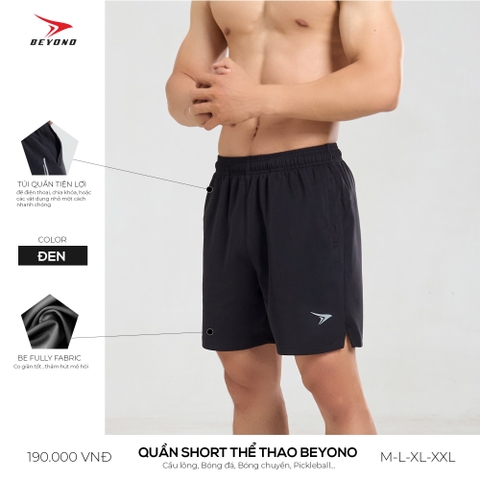 QUẦN THỂ THAO NAM BEYONO QCL03 - ĐEN
