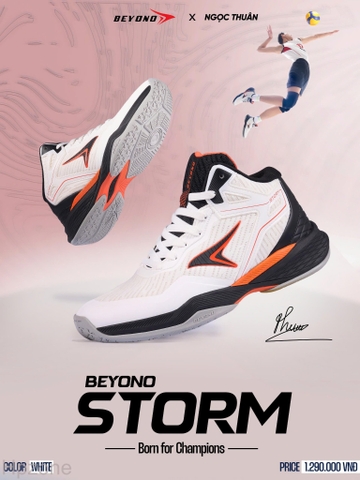 GIÀY BÓNG CHUYỀN BEYONO STORM - WHITE