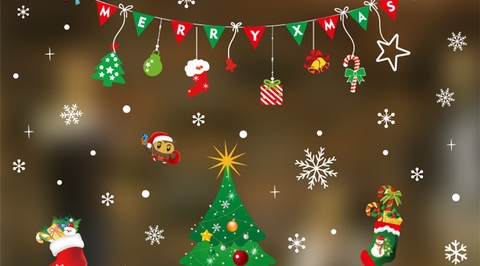 Các loại decal dán kính mùa Noel