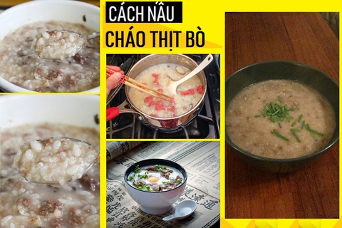Công thức nấu cháo thịt bò cho bé 1 tuổi