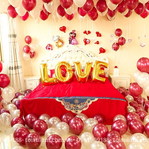 Tổng hợp các set bóng trang trí phòng cưới đẹp nhất 2018