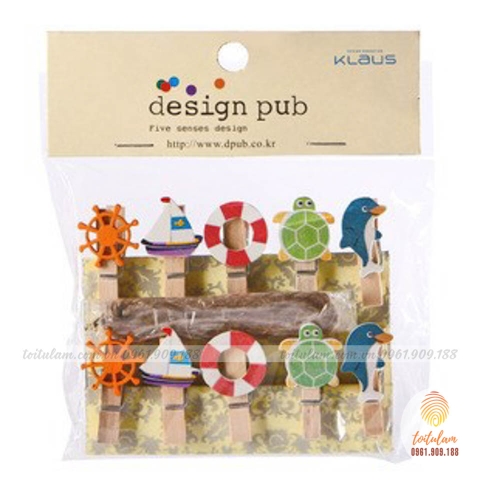 Kẹp gỗ chủ đề biển