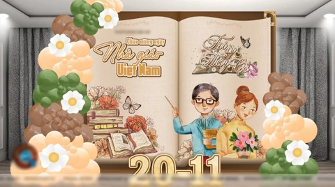 TRANG TRÍ TRỌN GÓI BACK CHỤP ẢNH NGÀY NHÀ GIÁO VIỆT NAM