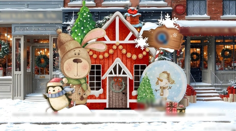 TRANG TRÍ NOEL CỬA NHÀ HÀNG