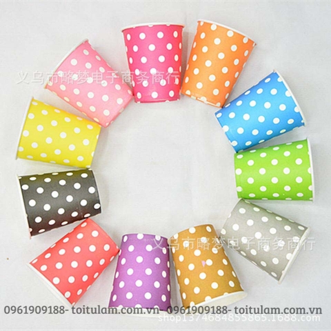 Combo 6 cốc chấm bi