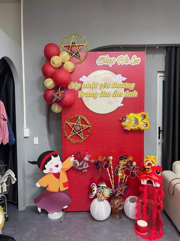 TRANG TRÍ TRỌN GÓI TRUNG THU, TRANG TRÍ TIỂU CẢNH, PHOTOBOOTH MẪU 12
