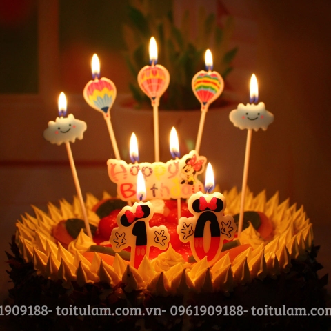 Nến họa tiết CẦU VỒNG ĐÁM MÂY CAO