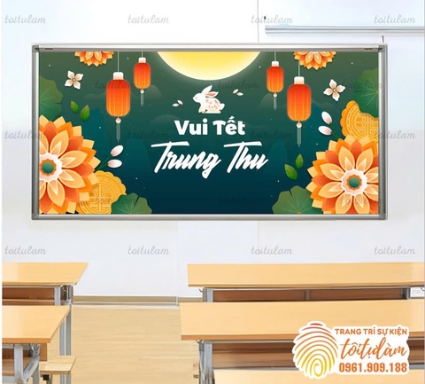 Phông treo Trung Thu - phông trang trí treo tường - Thiết kế theo yêu cầu M7
