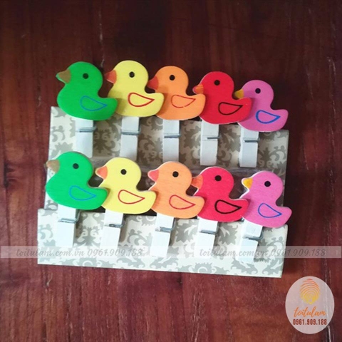 Kẹp gỗ hình vịt con