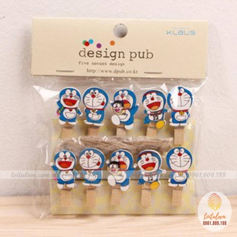 Kẹp gỗ hình doremon