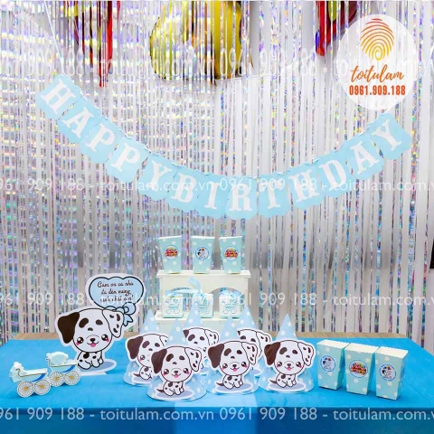 Set bàn TK5 cún con xanh