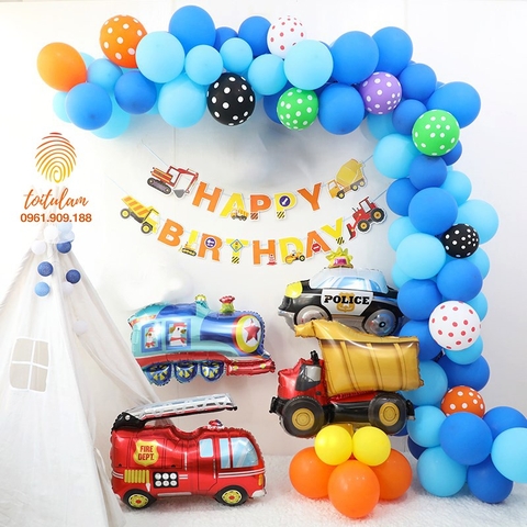 SET BÓNG SINH NHẬT - CHỦ ĐỀ Ô TÔ - MÁY BAY SD.K01