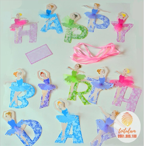 Dây chữ HPBD công chúa ba lê