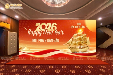 BACKDROP NĂM MỚI TẾT 2026 CÔNG TY