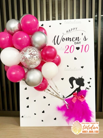 QUÀ TẶNG 20/10- Bảng hoa bóng kèm lời chúc theo yêu cầu M01