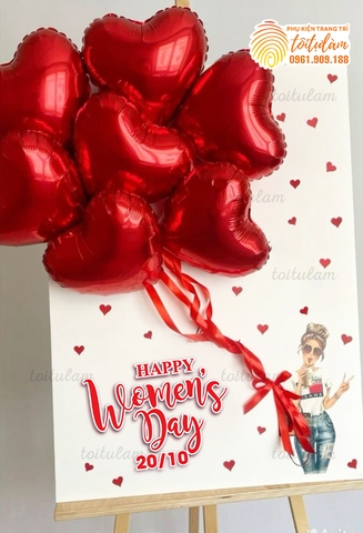 QUÀ TẶNG 20/10- Bảng hoa bóng kèm lời chúc theo yêu cầu M02