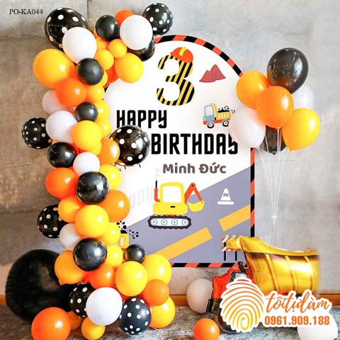 SET BÓNG SINH NHẬT - CHỦ ĐỀ Ô TÔ - MÁY BAY PO-KA044