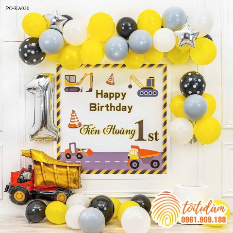 SET BÓNG SINH NHẬT - CHỦ ĐỀ Ô TÔ - MÁY BAY PO-KA030