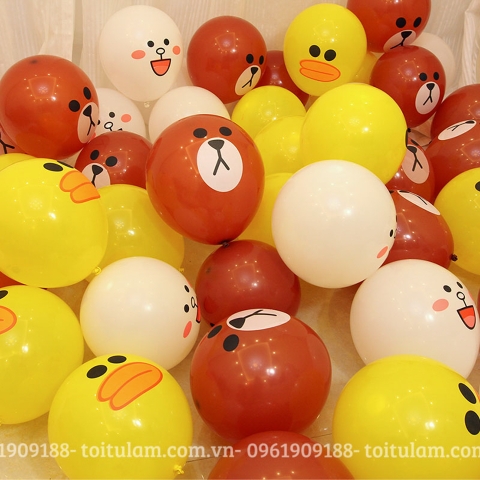 Bóng bay in mặt line