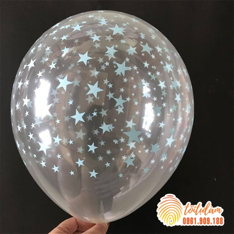 Bóng bay trong suốt in sao