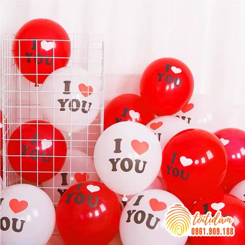 Bóng bay in chữ IOU