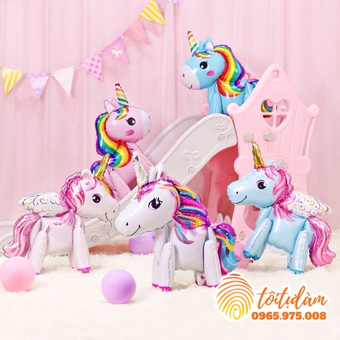 Bóng hình con ngựa 1 sừng 3D