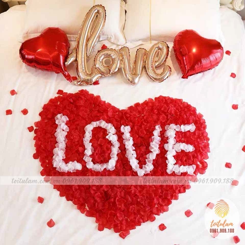 SET TRANG TRÍ GIƯỜNG CƯỚI GC003