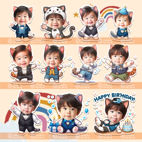 Chibi sinh nhật cho bé 1 TUỔI